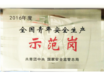 2016年度全國青年安全生産示範(fàn)場を獲得
