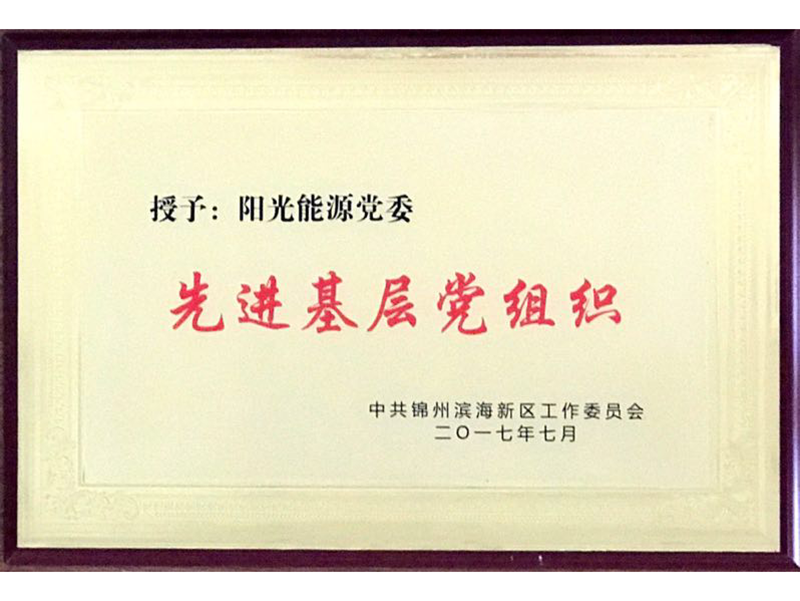 授與：黨委先進(jìn)基層黨組織(2017)