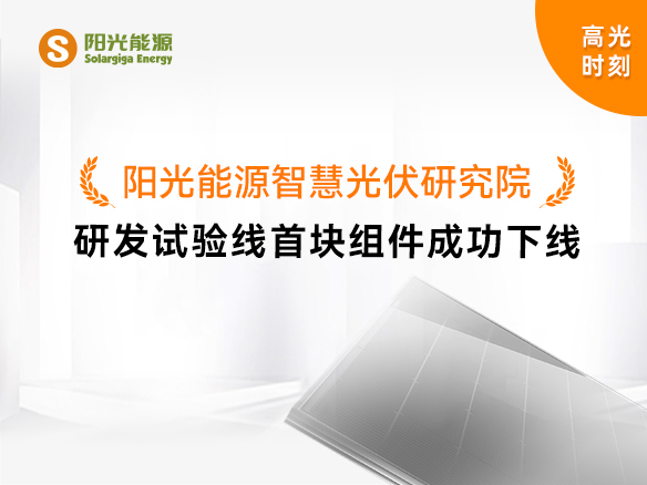 高光時(shí)刻 | 陽光能源智慧光伏研究院研發(fā)試驗(yàn)線首塊組件成功下線