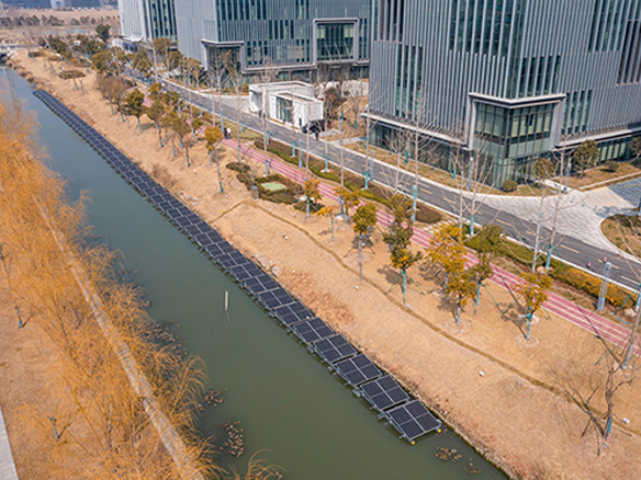 全球足跡｜光+氫！陽光能源西伏河防眩光漂浮式光伏項目演繹“電站掘金”公式